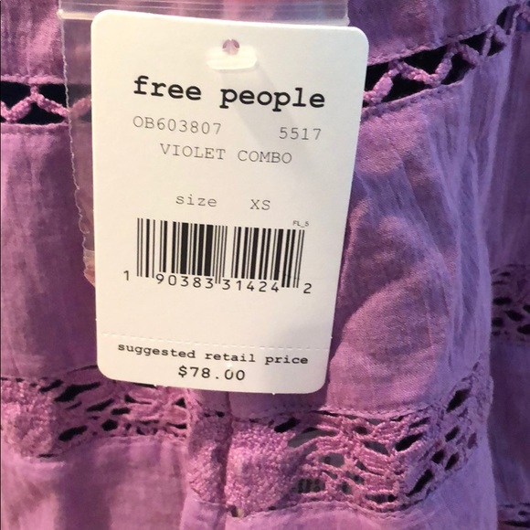 🆕 Free People NWT Violet Purple Tank XS - Picture 7 of 8